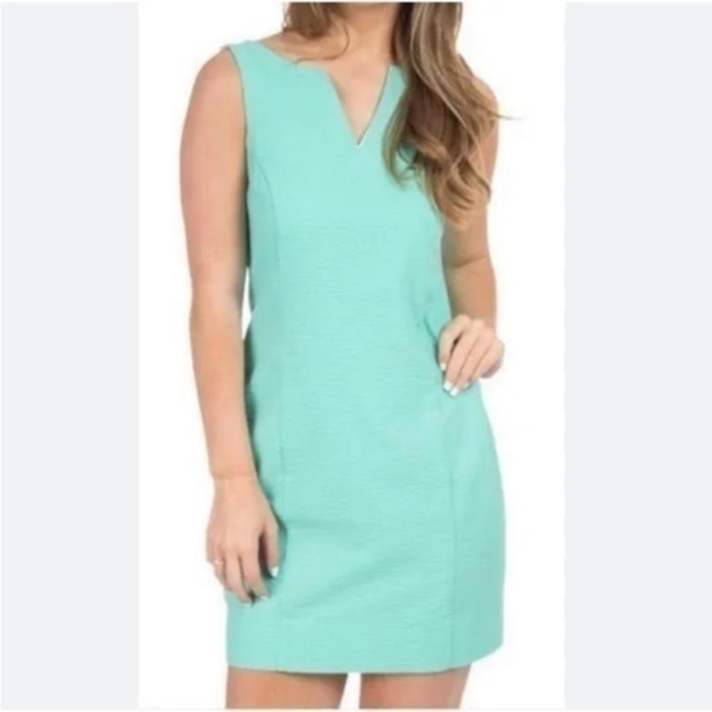 NWT Lauren James Dress Seafoam Green Searsucker Sheath